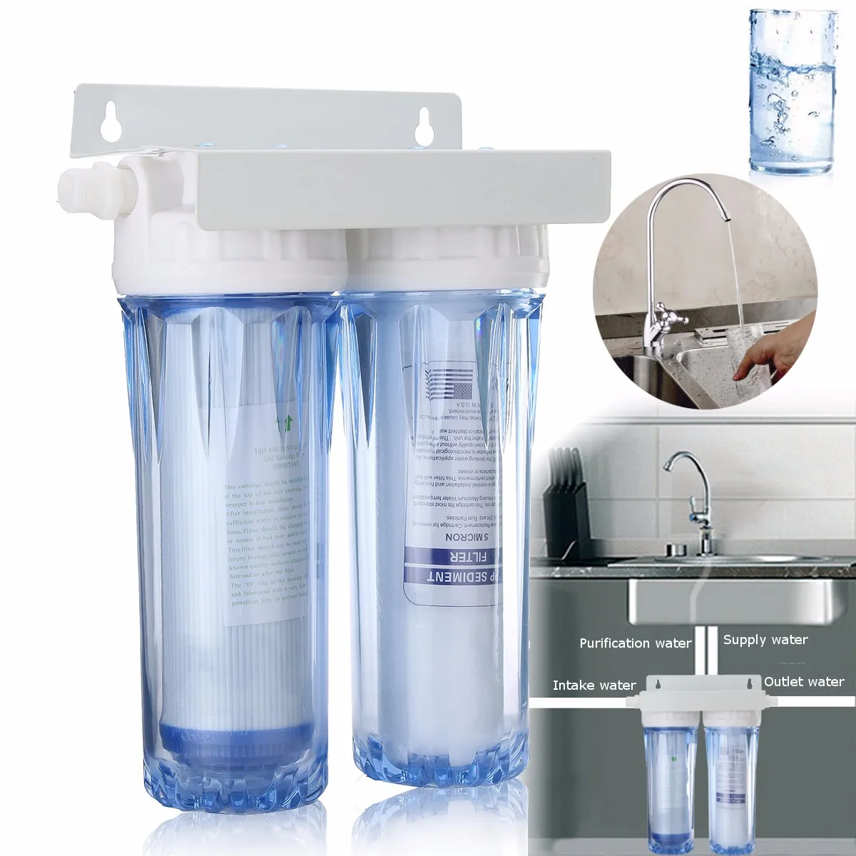 Water Filter Cartridge - 홈 키친 10인치 듀얼 역삼투압 수도꼭지