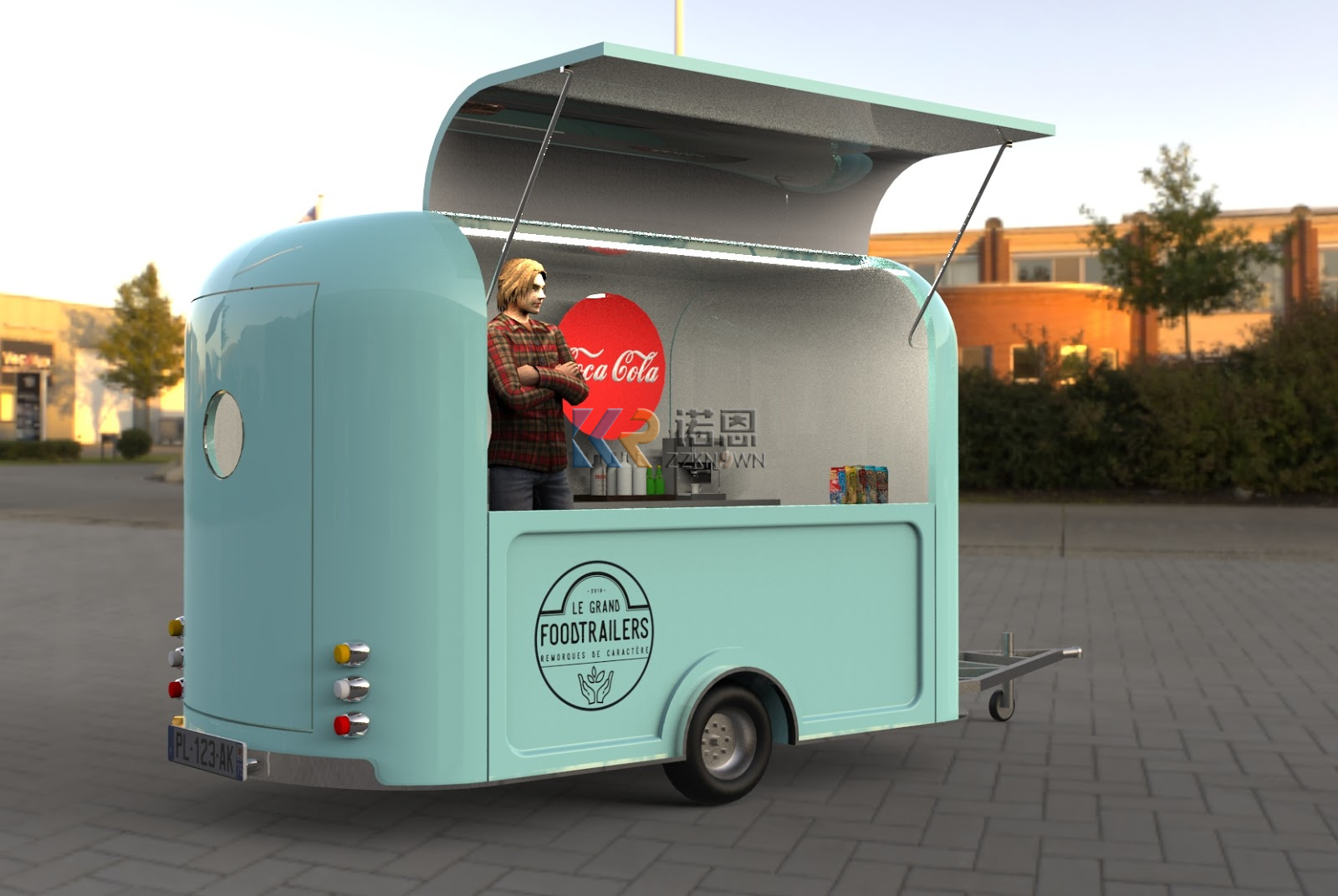 완전 장착 캐러밴 바 자판기 카트, 트레일러 주방, 밴 - Coffee Van Equipment 리뷰 및 가격