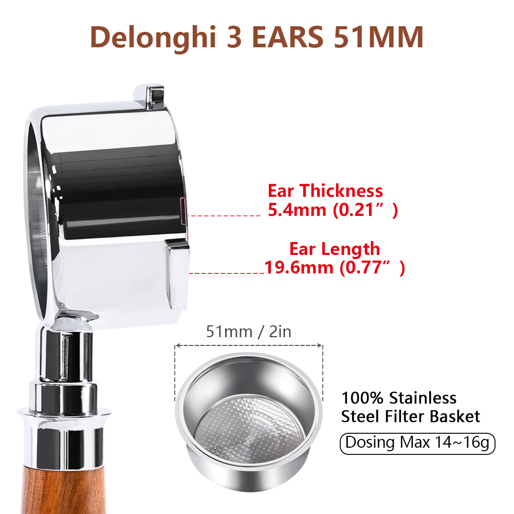 51mm 커피 바텀리스 포터필터 (델롱기 EC680 E - Coffee Equipment Accessories 리뷰 및 가격