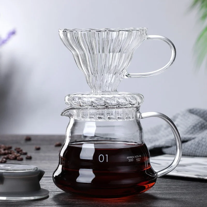 뚜껑이 있는 핸드 브루 커피 물병, 구름 모양 투명 유 - Coffee Equipment Accessories 리뷰 및 가격