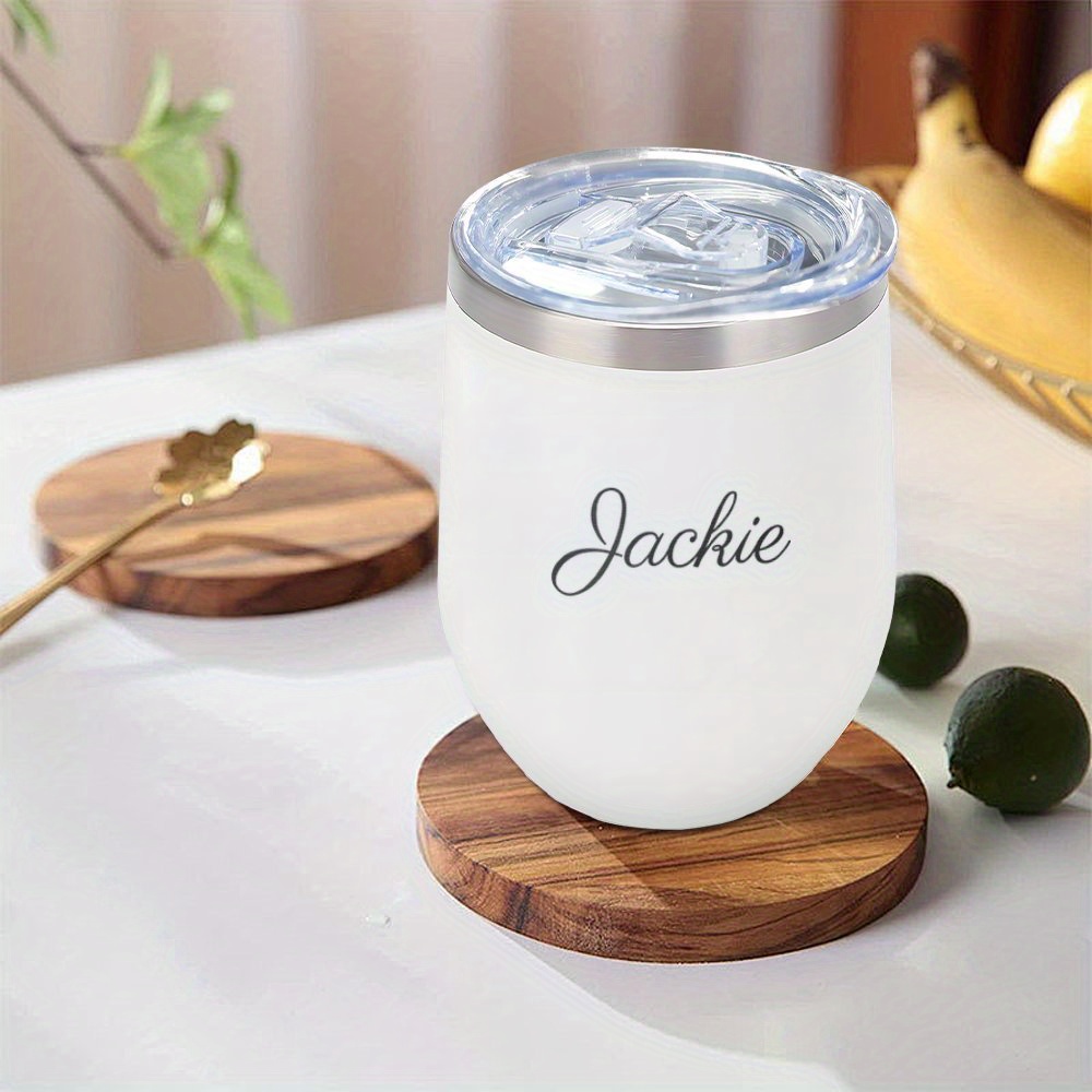 360ml 스테인리스 스틸 에그쉘 와인 텀블러 맞춤형  - Coffee Equipment Logo 리뷰 및 가격